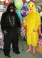 gorilla and chicken balloon delivery