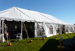 White Tent with Cathedral Windows