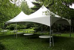 white tent with 2 peaks