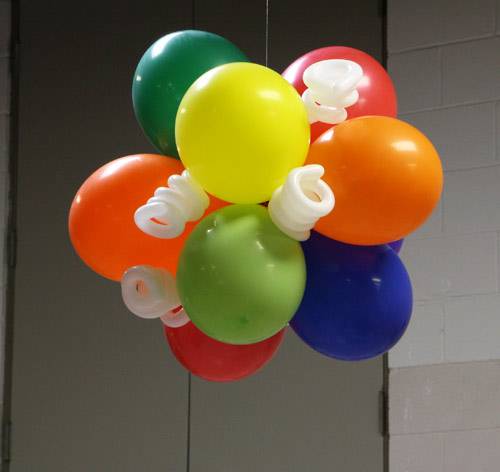 Floating balloon cloud