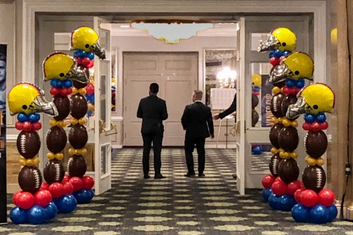 football player foil balloons
