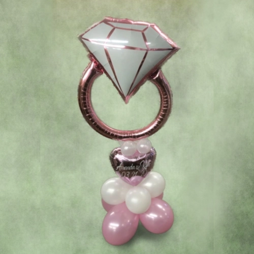 foil wedding ring balloon bouquet