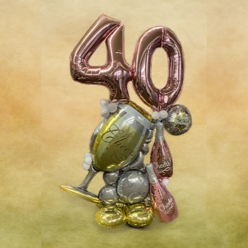 foil balloon bouquet 40th birthday