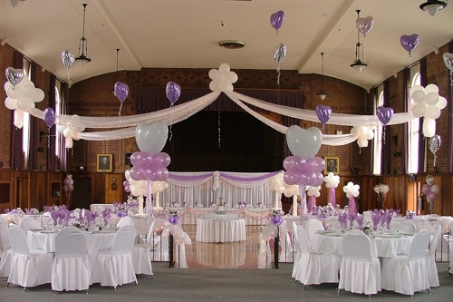 organza and balloon clouds ceiling treatment