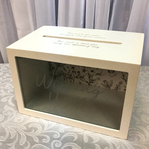 envelope box with clear front