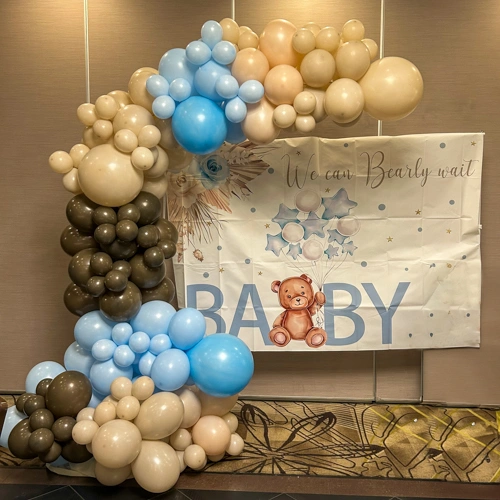 organic balloon arch for baby shower