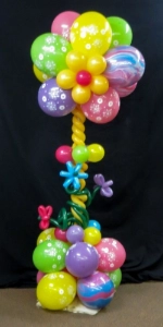 spring flowers balloon bouquet