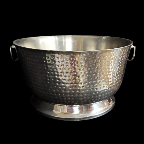 large silver ice bucket