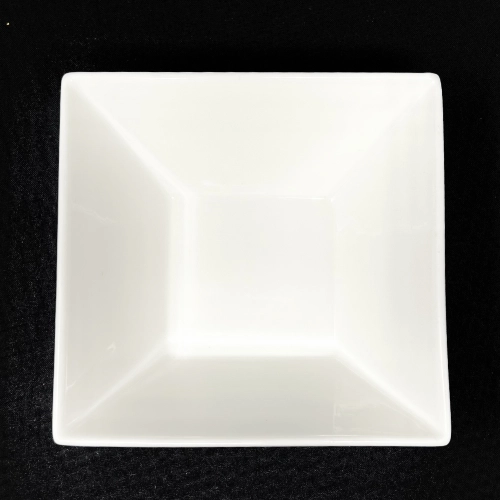 Square white cereal bowl