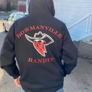 T-shirt with vinyl lettering