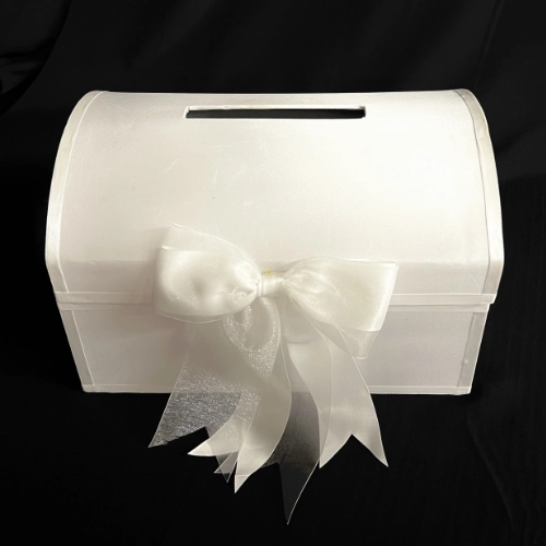 white satin envelope box