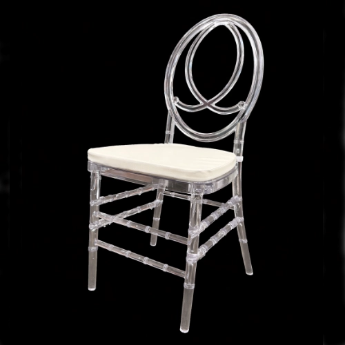 Tim's Party Centre & Special Events Rentals clear acrylic chair with white cushion