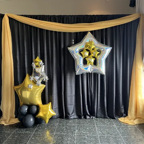 High school prom photo backdrop-Starry Nights theme