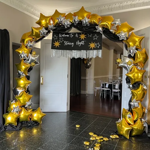 High school prom arch--Starry Nights theme